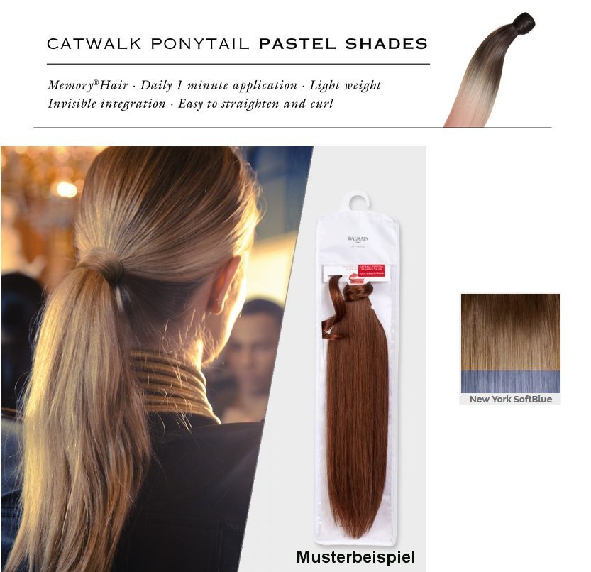 Ponytail Catwalk 55cm Memory Hair New York Soft Blue EX
