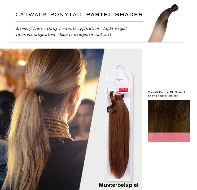 Ponytail Catwalk 55cm Memory Hair London Soft Pink EX