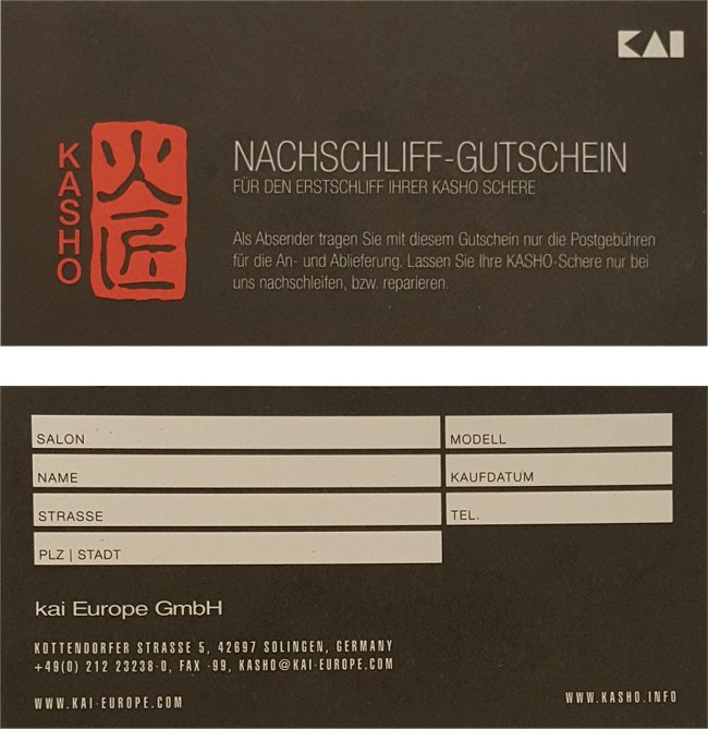 Kasho Effilierschere KGR-55/T30B OBEN straight Green Series 5.5 Zoll *